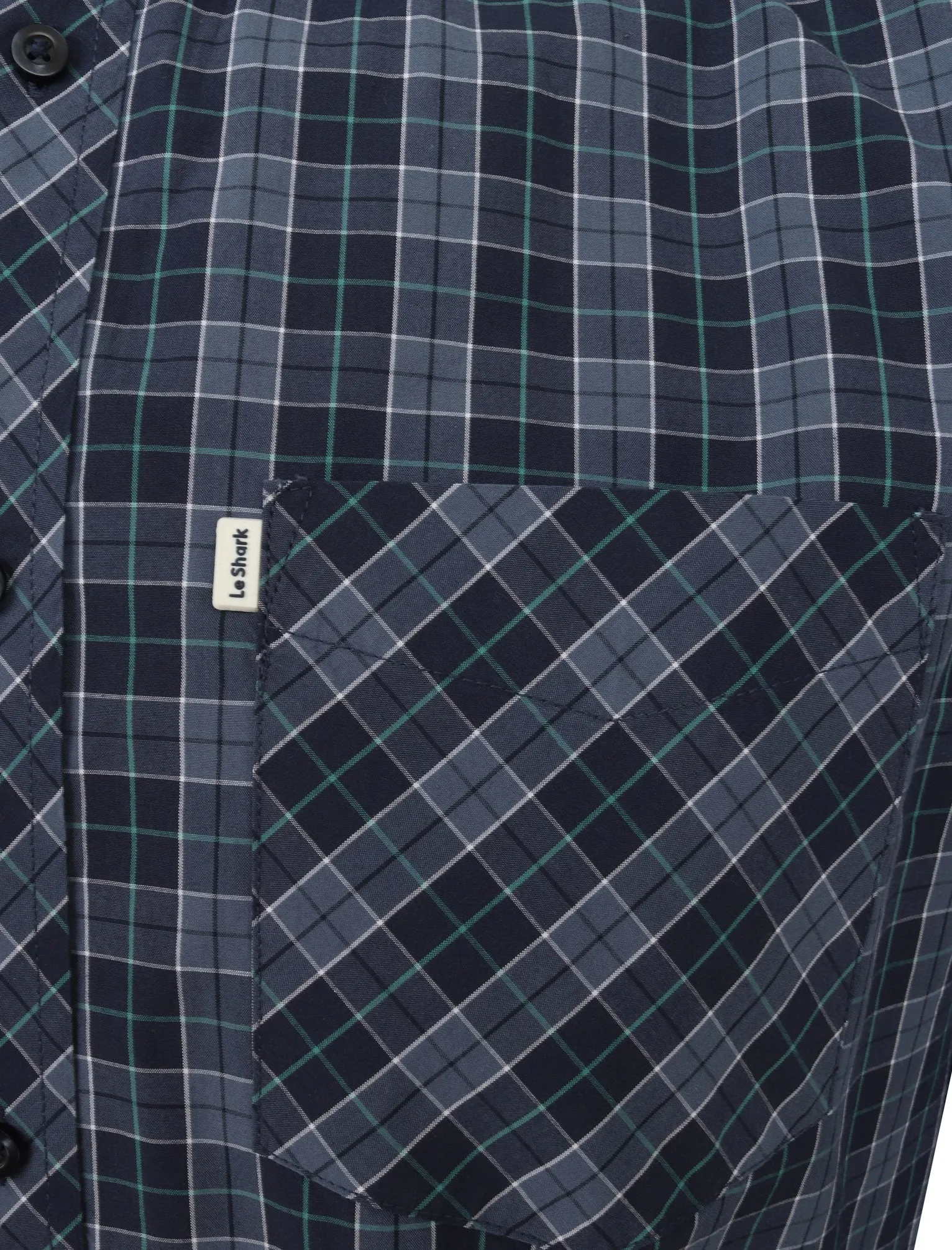 Mellor Checked Cotton Shirt with Chest Pocket In Vintage Indigo - Le Shark sold by Tokyo Laundry product image thumbnail 3