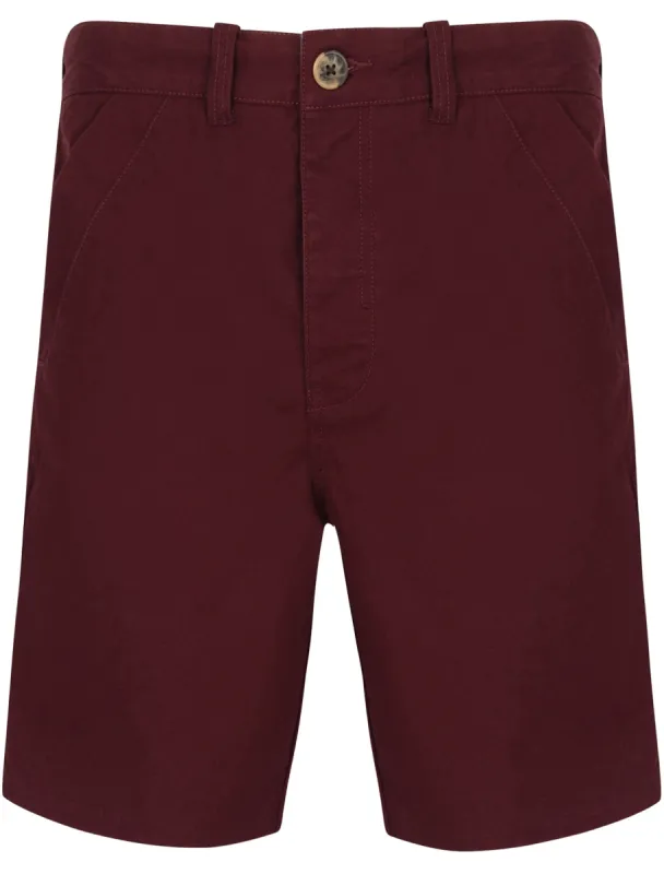 Ginak Essential Cotton Twill Chino Shorts in Windsor Wine - Tokyo Laundry sold by Tokyo Laundry