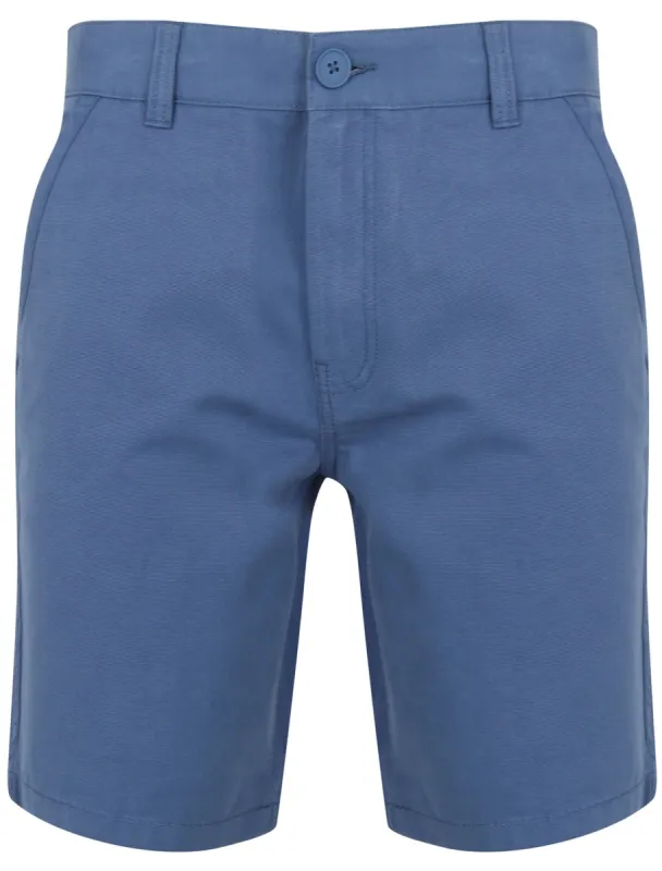 Delgada Cotton Ottoman Chino Shorts In Washed Blue - Tokyo Laundry sold by Tokyo Laundry