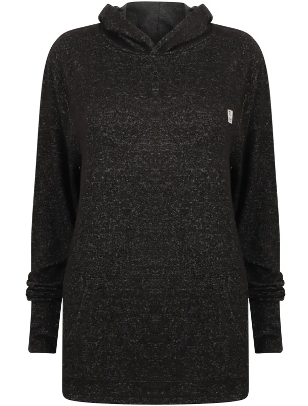 Capsure Brushed Jersey Knit Pullover Hoodie In Charcoal Grey Marl - Tokyo Laundry Active sold by Tokyo Laundry