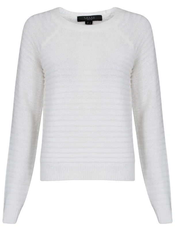 Womens Amara Reya Jonquil Textured Jumper in Ivory sold by Tokyo Laundry