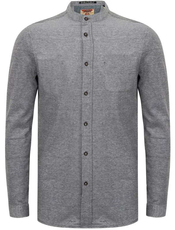Navasota Long Sleeve Cotton Shirt In White / Black - Tokyo Laundry sold by Tokyo Laundry