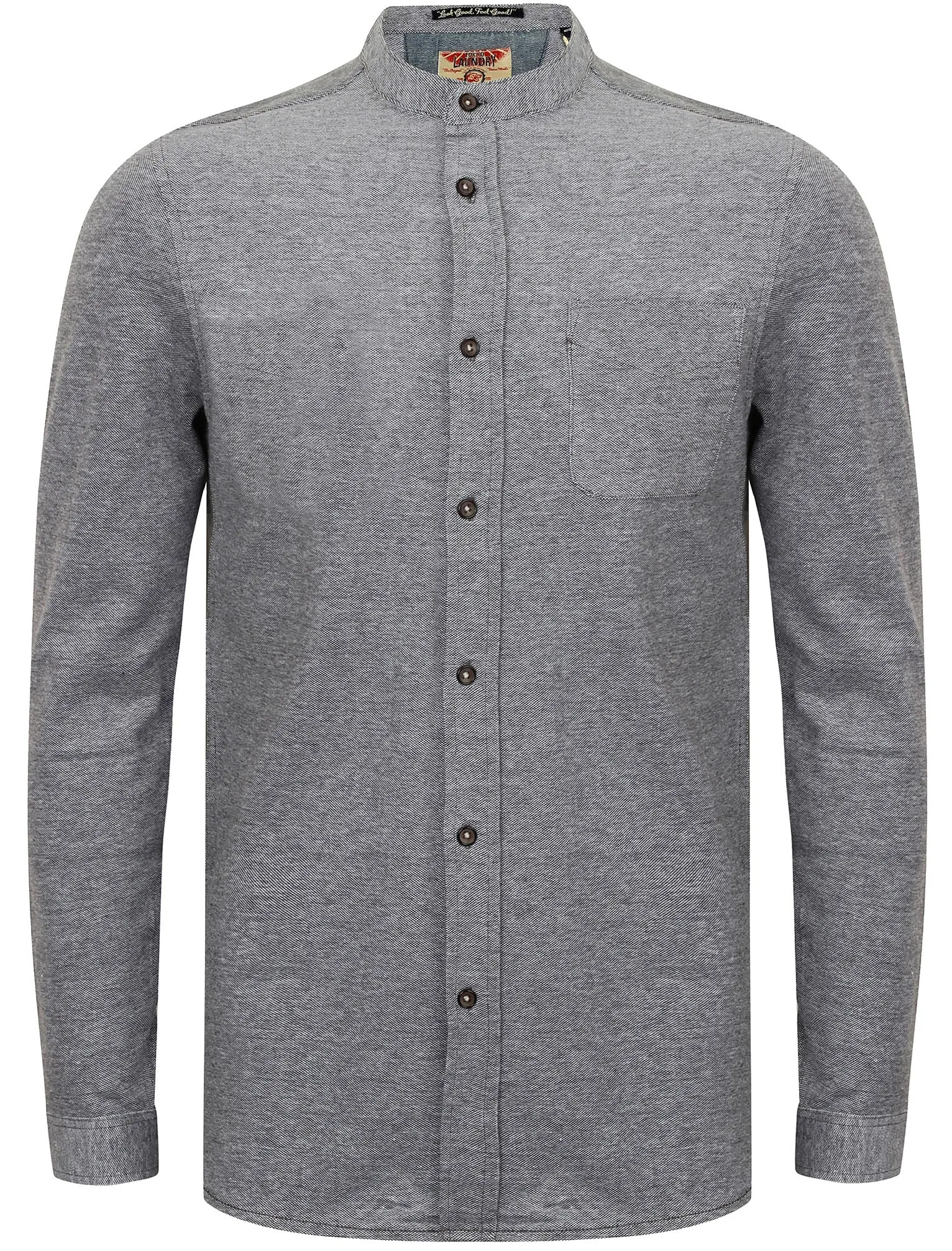 Navasota Long Sleeve Cotton Shirt In White / Black - Tokyo Laundry sold by Tokyo Laundry