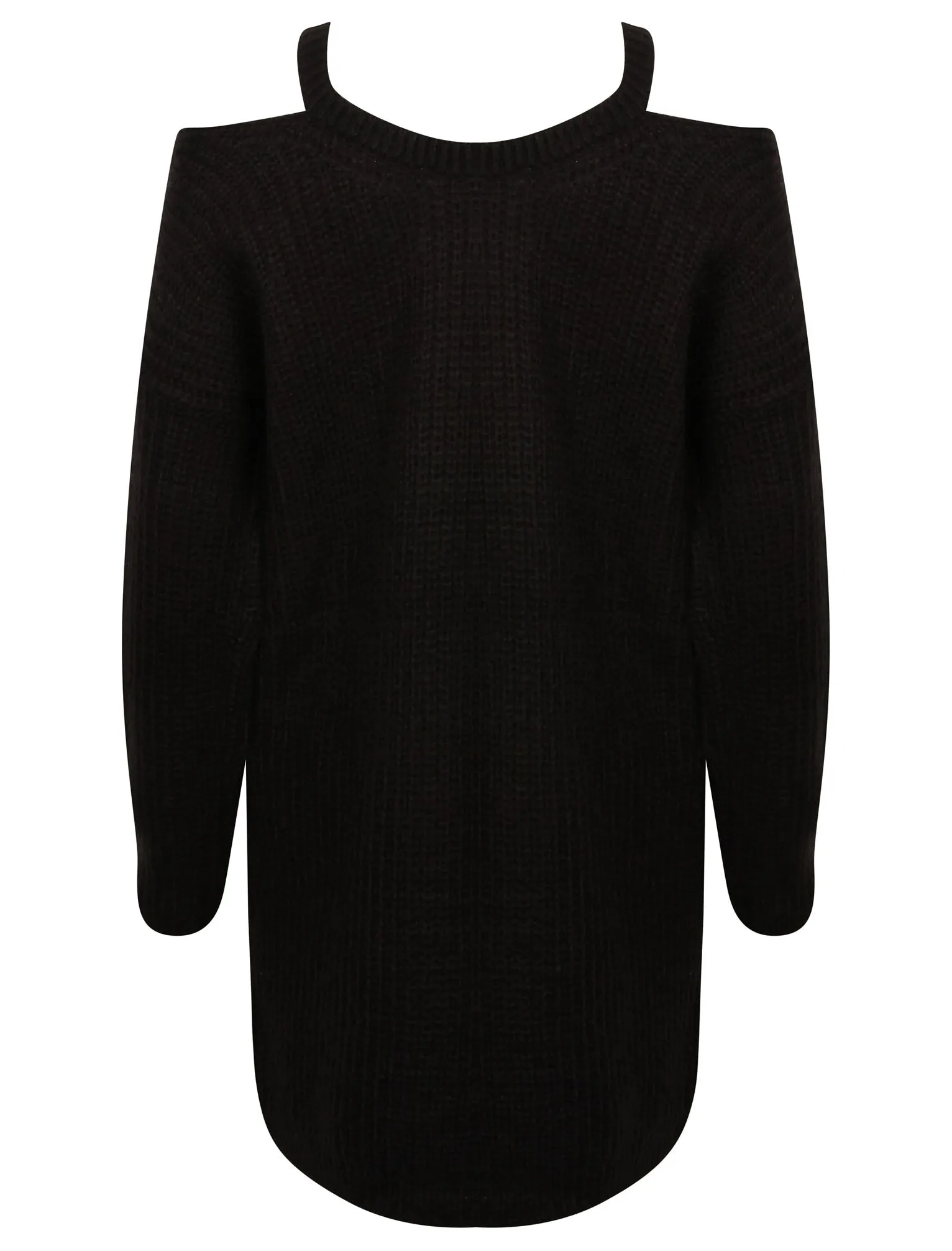 Broad Church Split Shoulder Longline Knitted Jumper in Black - Tokyo Laundry sold by Tokyo Laundry product image thumbnail 2