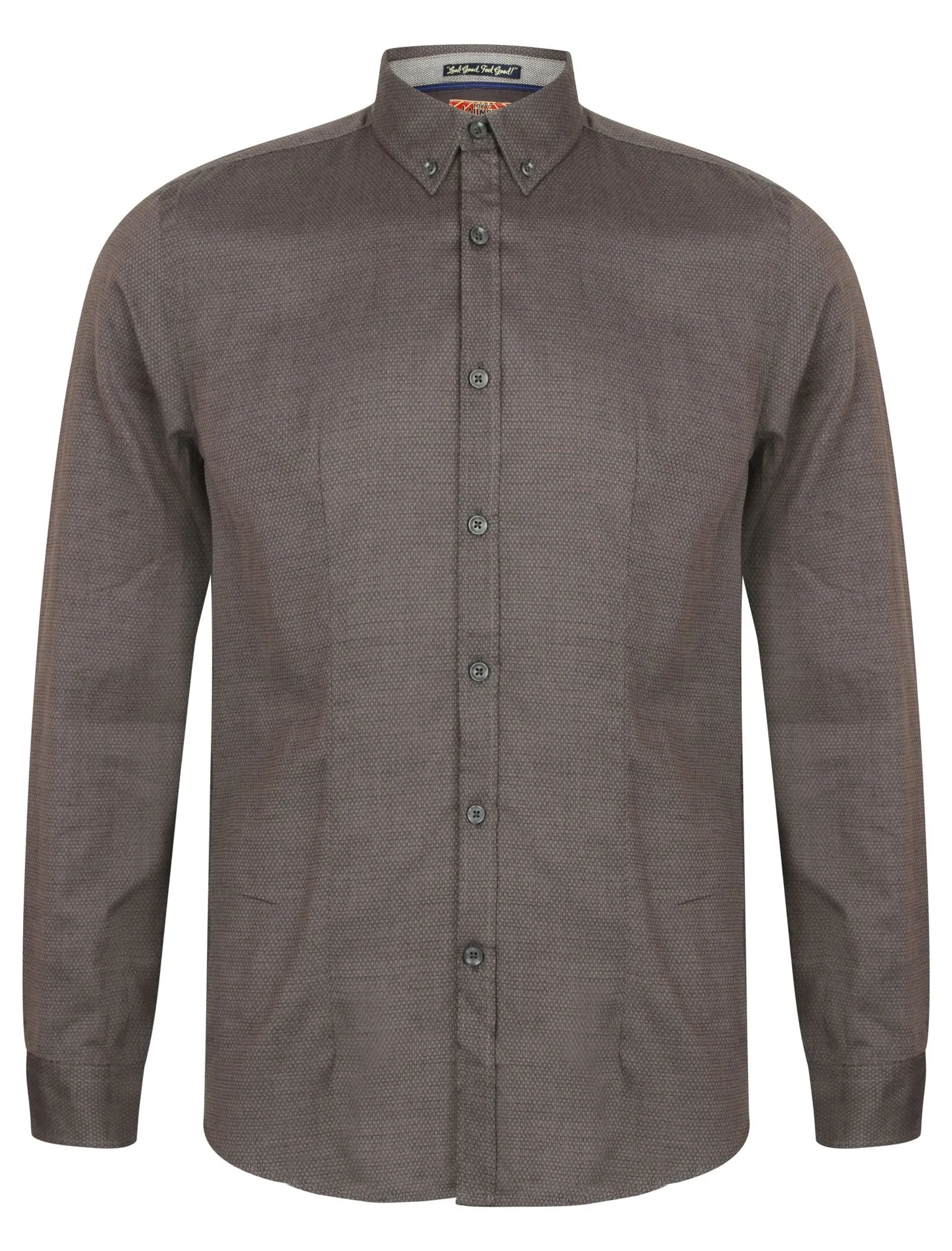 Valenza Long Sleeve Cotton Shirt in Charcoal - Tokyo Laundry sold by Tokyo Laundry