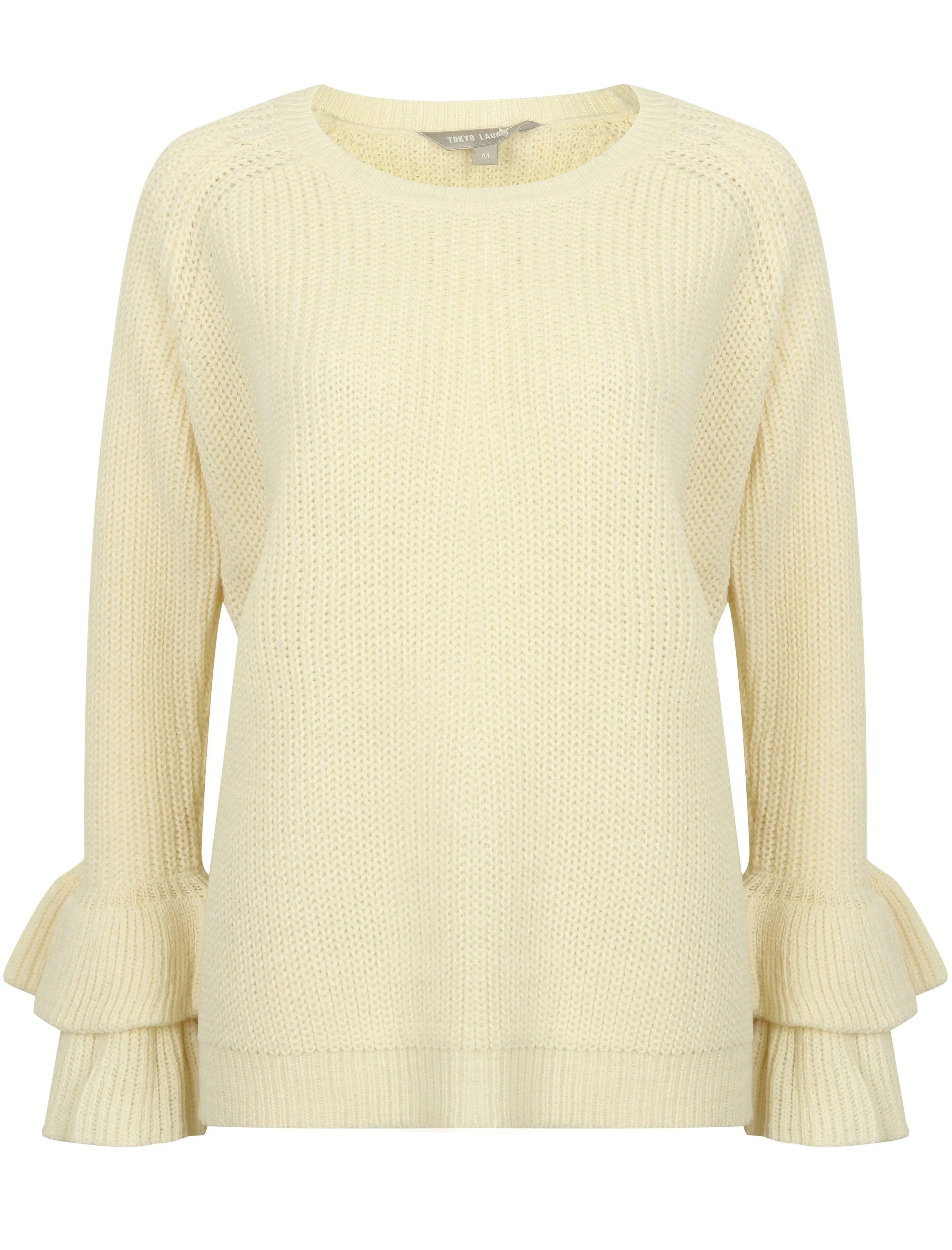 TL Ocean Jumper with Frill Sleeves in Clean Cream - Tokyo Laundry sold by Tokyo Laundry product image thumbnail 3