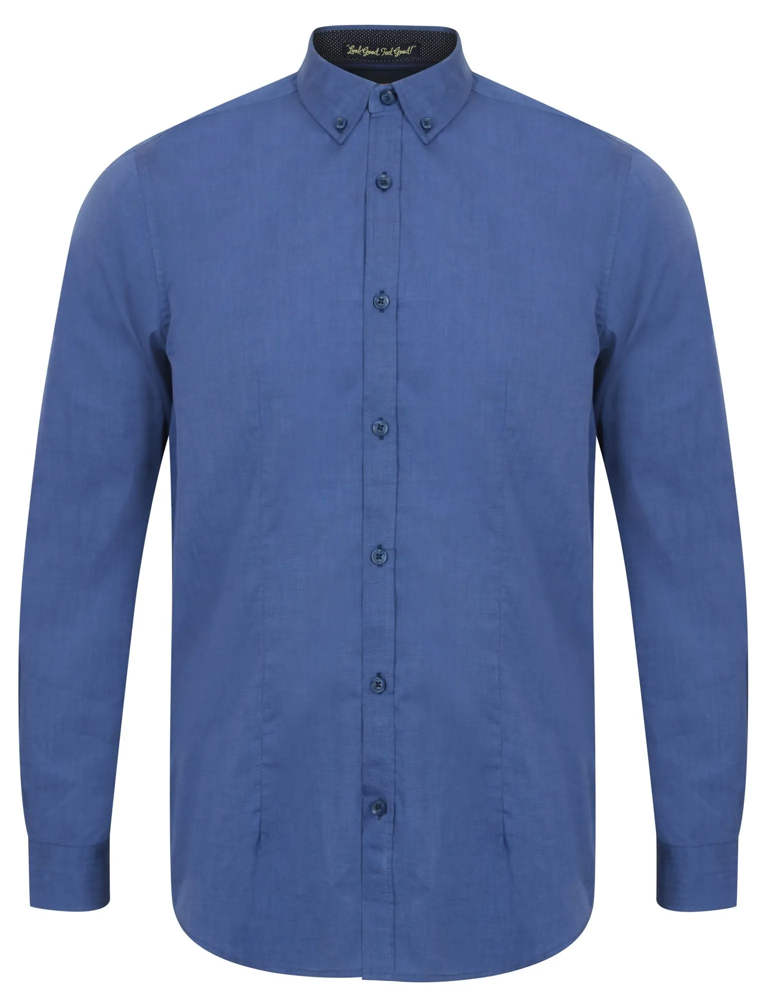 Salvador Long Sleeve Cotton Shirt in Deep Blue - Tokyo Laundry sold by Tokyo Laundry