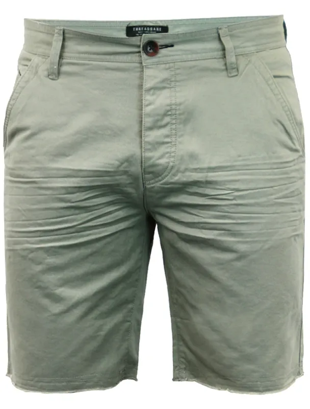 Chester Raw Hem Chino Shorts in Mint sold by Tokyo Laundry