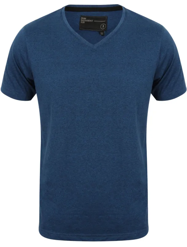 Guildford Jersey T Shirt in Bijou Blue / Navy Grindle - Dissident sold by Tokyo Laundry