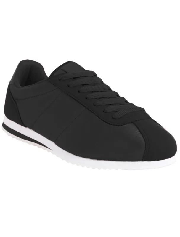 Womens Tessa Quilted Lace up Fashion Trainers in Black sold by Tokyo Laundry