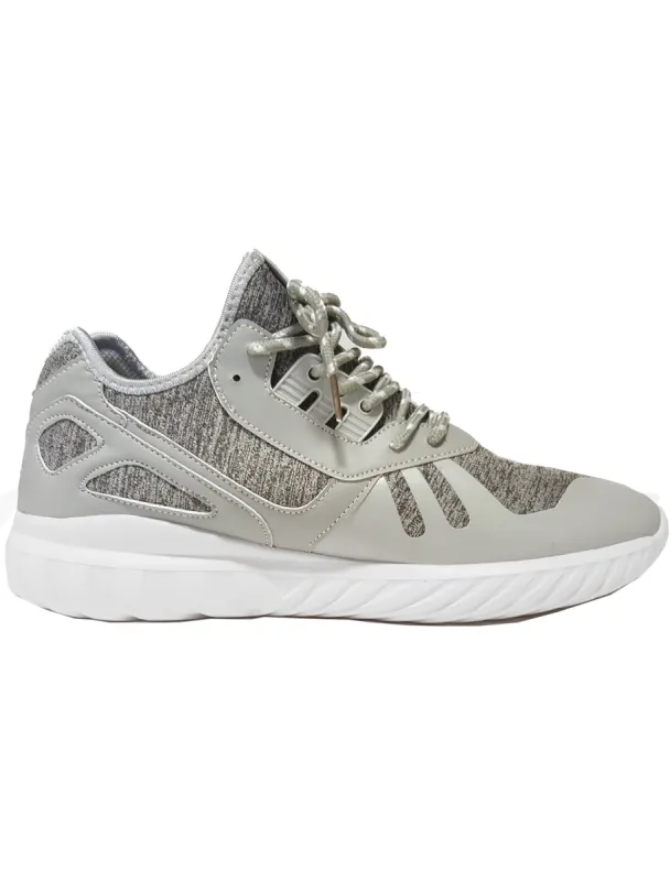 Mens Kai Lace Up Running Trainers with Panels in Grey sold by Tokyo Laundry