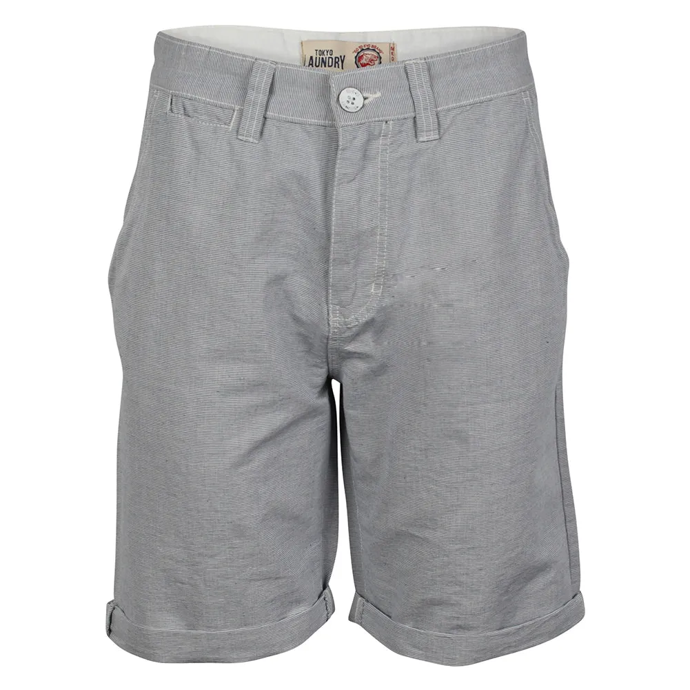 Tokyo Laundry Maurice Cotton Chino Shorts in Blue sold by Tokyo Laundry