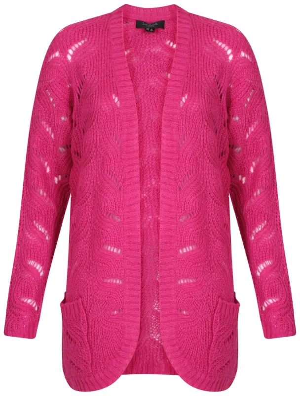 Womens Amara Reya Lilac Cardigan in pink sold by Tokyo Laundry
