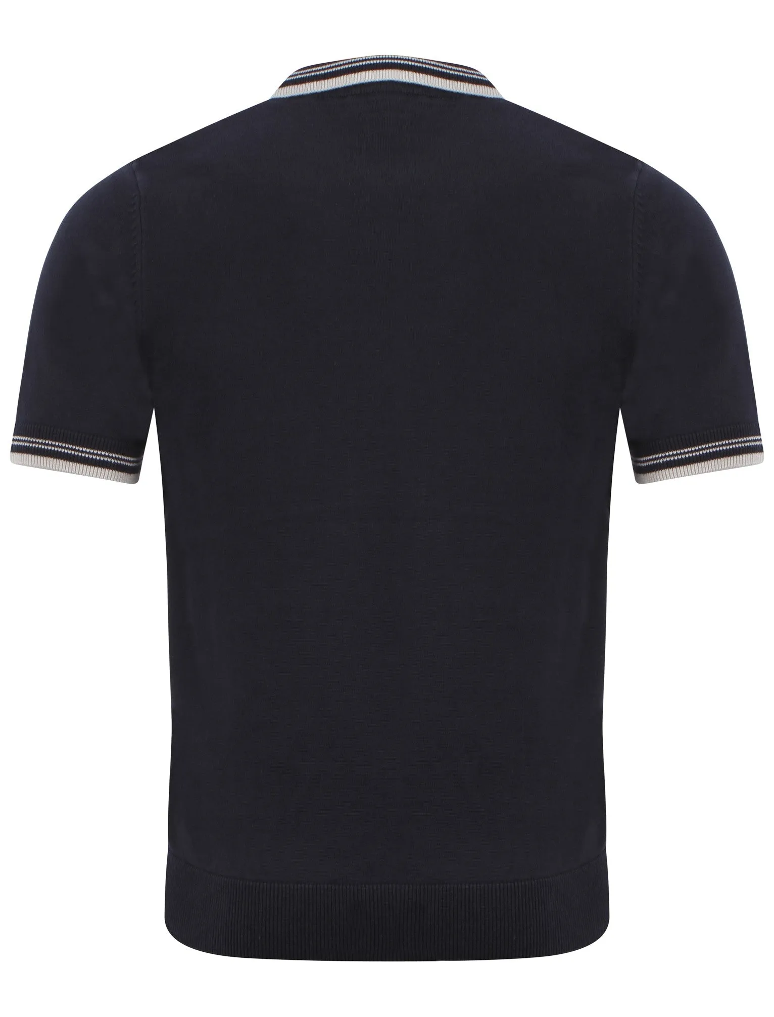 Le Shark Parker navy knitted polo shirt sold by Tokyo Laundry product image thumbnail 2
