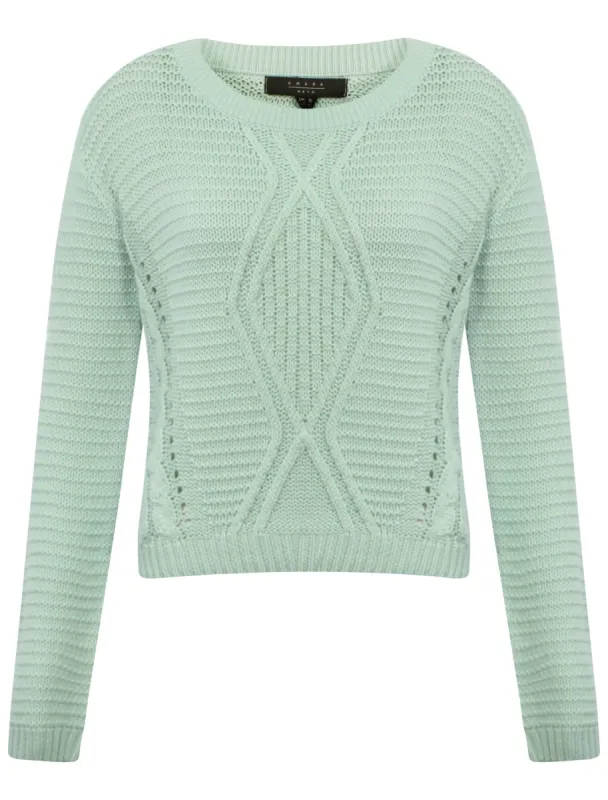 Amara Reya Yew green jumper sold by Tokyo Laundry