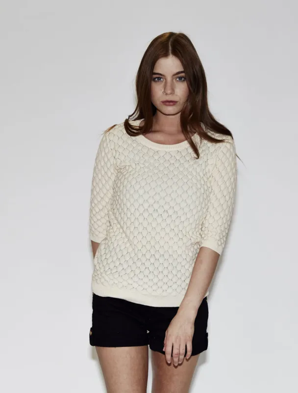 Amara Reya Petal white jumper sold by Tokyo Laundry