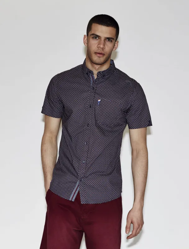 Le Shark Revival blue short sleeved shirt sold by Tokyo Laundry