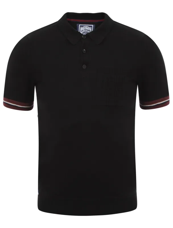 Men's Le Shark Piers Black Polo Shirt made by Tokyo Laundry