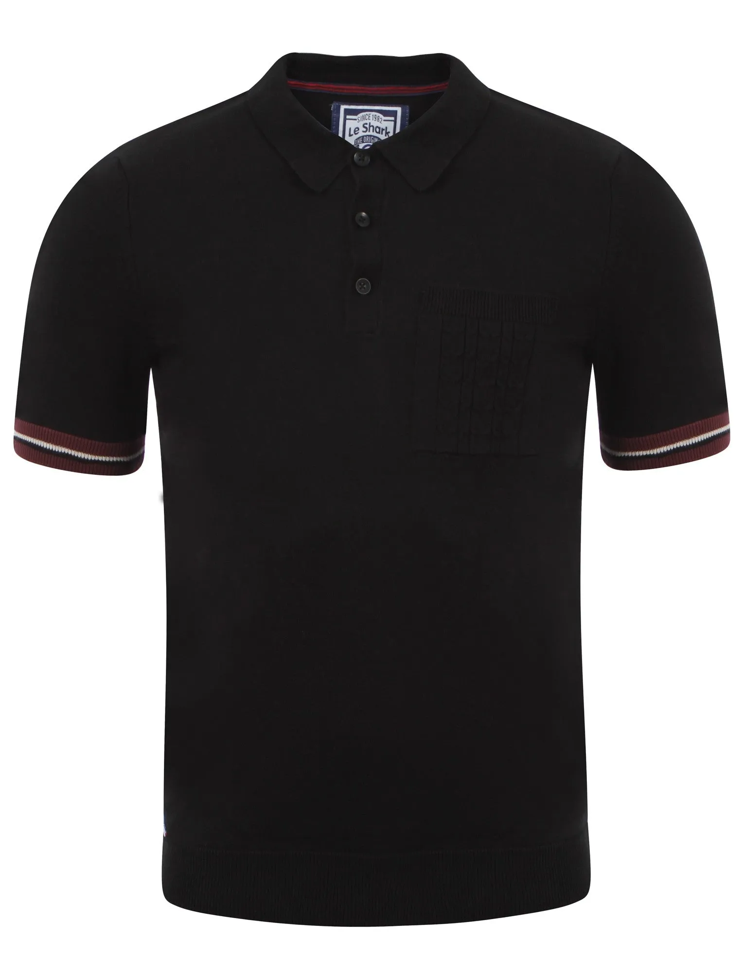 Men's Le Shark Piers Black Polo Shirt sold by Tokyo Laundry