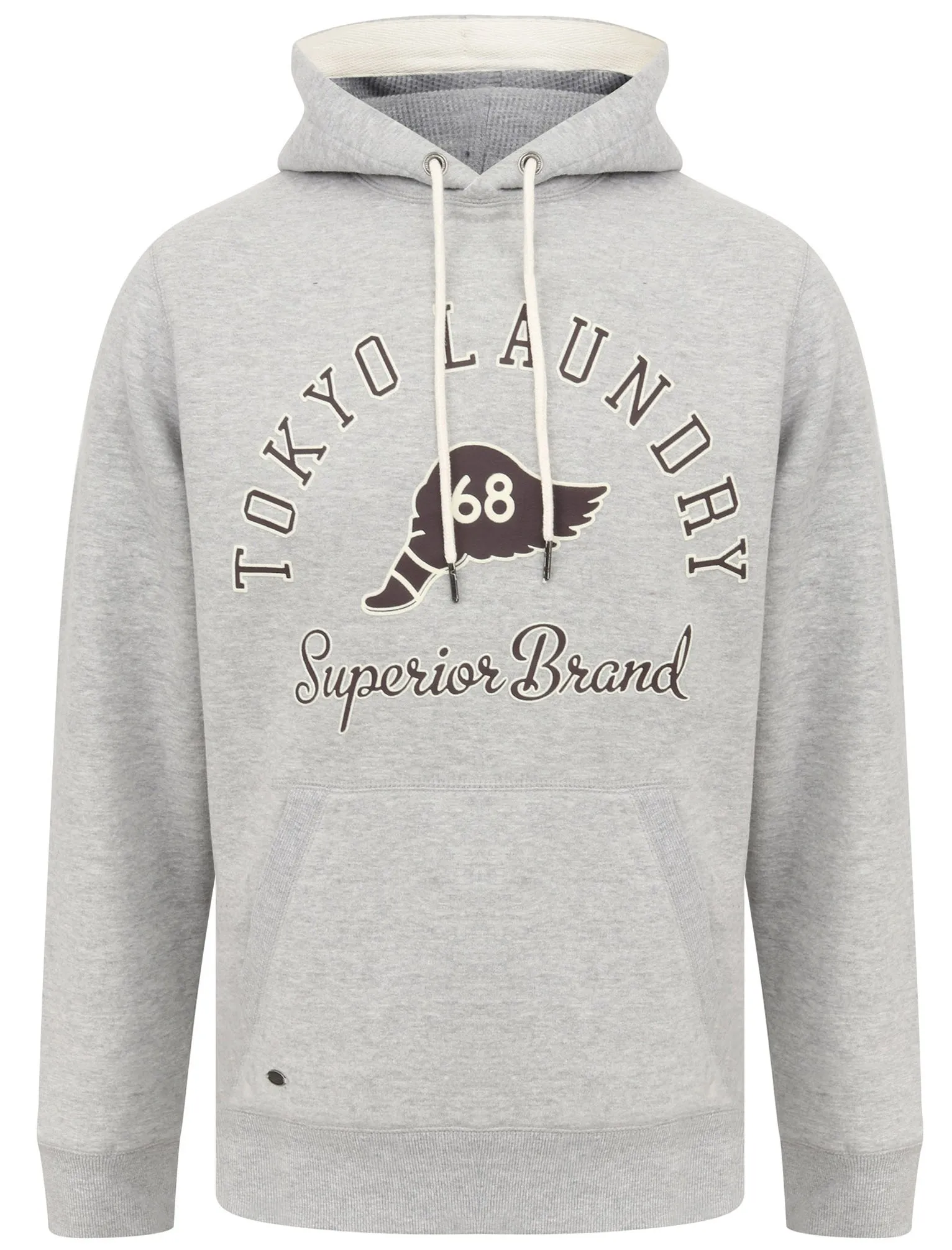 Nocona Brush Back Fleece Pullover Hoodie In Light Grey Marl - Tokyo Laundry sold by Tokyo Laundry product image thumbnail 5