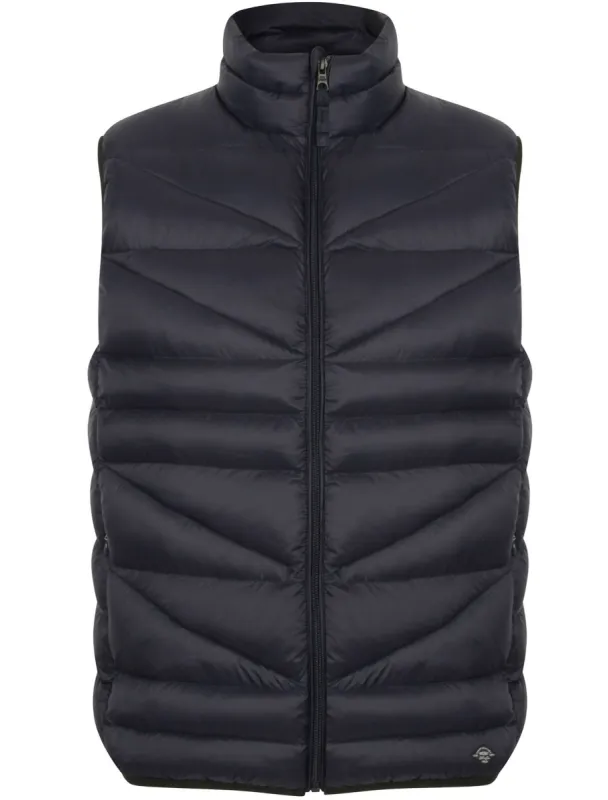 Vienna Irregular Quilted Gilet in True Navy - Tokyo Laundry sold by Tokyo Laundry