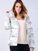 Edona Satin Quilted Puffer Jacket in Whisper Grey - Tokyo Laundry sold by Tokyo Laundry