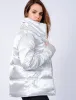 Edona Satin Quilted Puffer Jacket in Whisper Grey - Tokyo Laundry sold by Tokyo Laundry