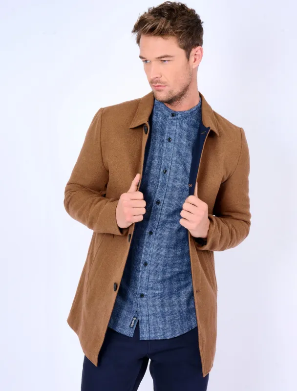 Abdale Wool Blend Coat in Camel - Tokyo Laundry sold by Tokyo Laundry