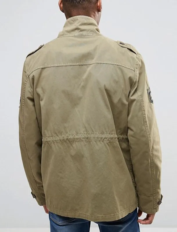 Jenkinson Cotton Military Jacket with Badges in Stone - Tokyo Laundry sold by Tokyo Laundry product image thumbnail 2