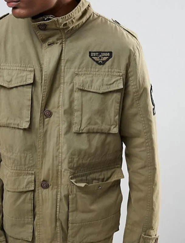 Jenkinson Cotton Military Jacket with Badges in Stone - Tokyo Laundry sold by Tokyo Laundry product image thumbnail 5