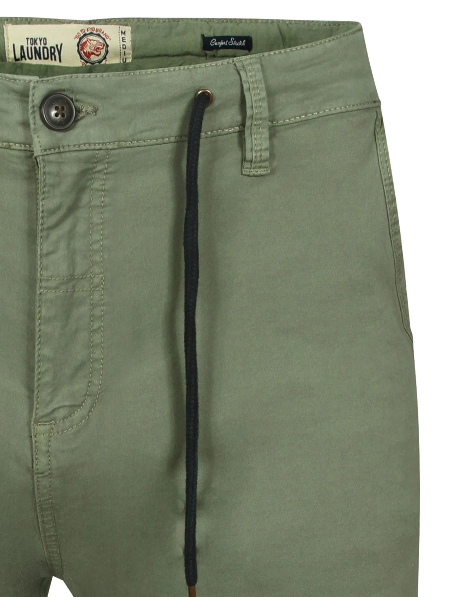 Astral Drawstring Cotton Shorts in Light Khaki - Tokyo Laundry sold by Tokyo Laundry product image thumbnail 3