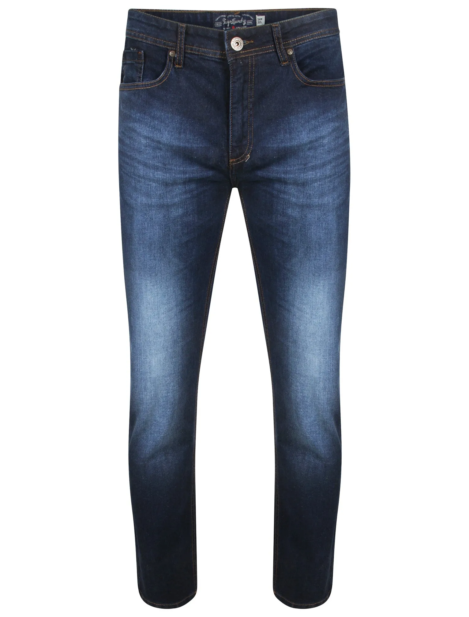 Blythe Straight Fit Denim Jeans in Dark Indigo Stone Wash - Tokyo Laundry sold by Tokyo Laundry