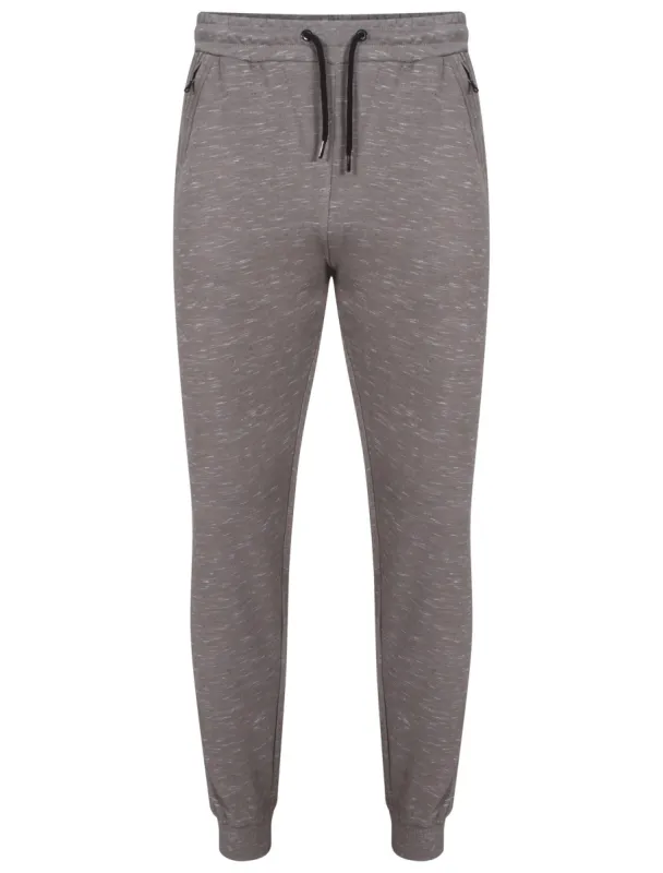 Foreman Space Dye Cuffed Joggers in Mid Grey Marl - Dissident sold by Tokyo Laundry