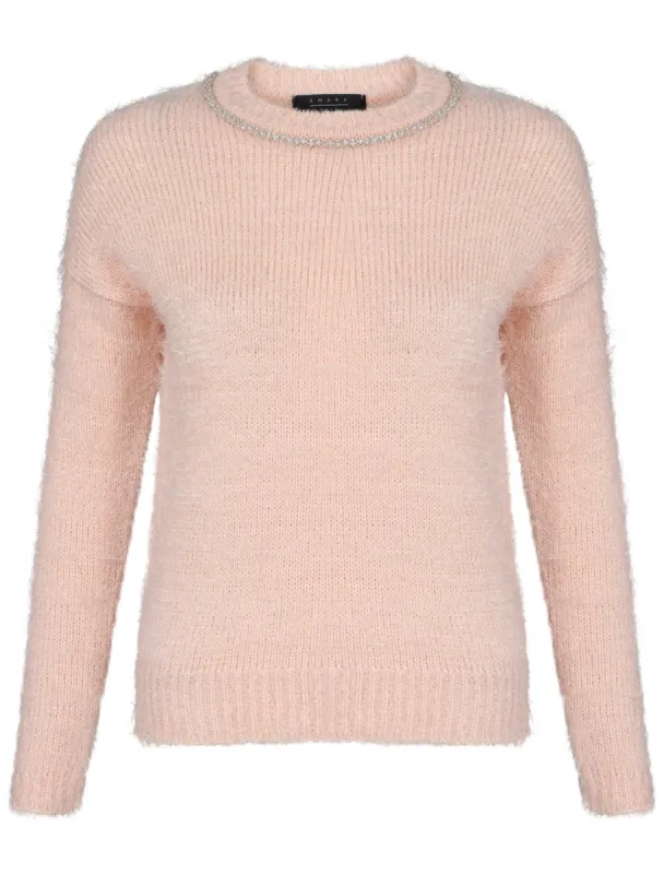 Womens Amara Reya Teasel Crew Neck Jumper in Scallop Shell sold by Tokyo Laundry