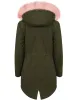 Teegan Parka Jacket in Khaki with Detachable Peachy Keen Fur Hood - Tokyo Laundry sold by Tokyo Laundry