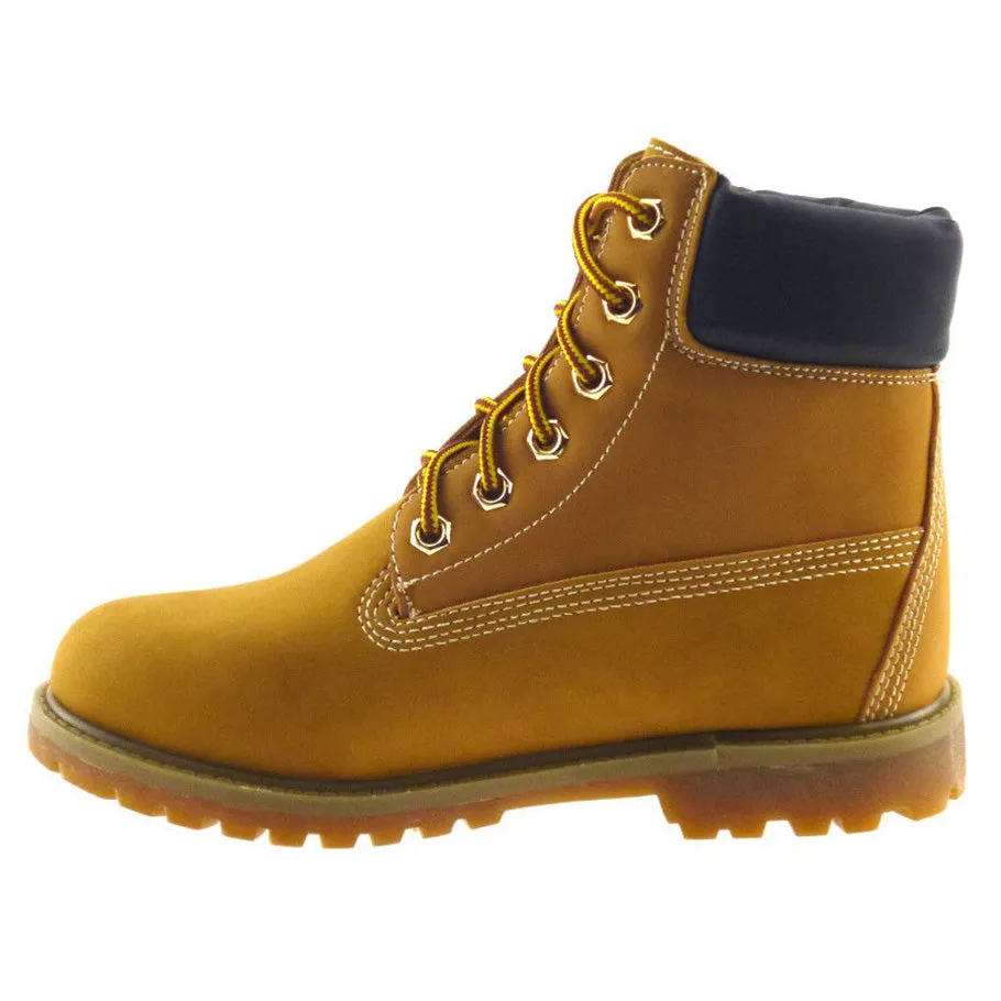 Kit 6 hole lace up tan work boots sold by Tokyo Laundry product image thumbnail 3