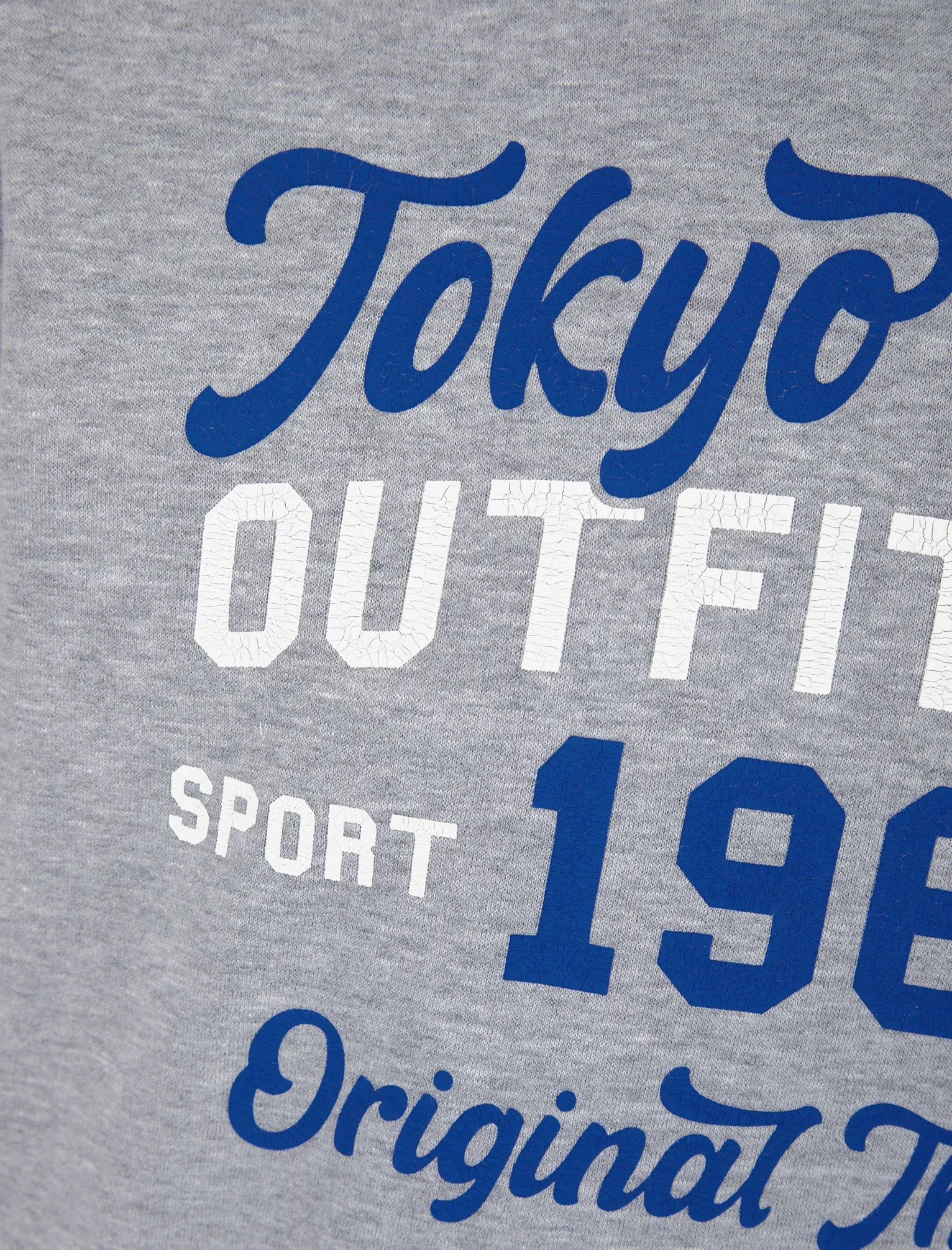 Abatt Motif Brushback Fleece Pullover Hoodie in Light Grey Marl - Tokyo Laundry sold by Tokyo Laundry product image thumbnail 3