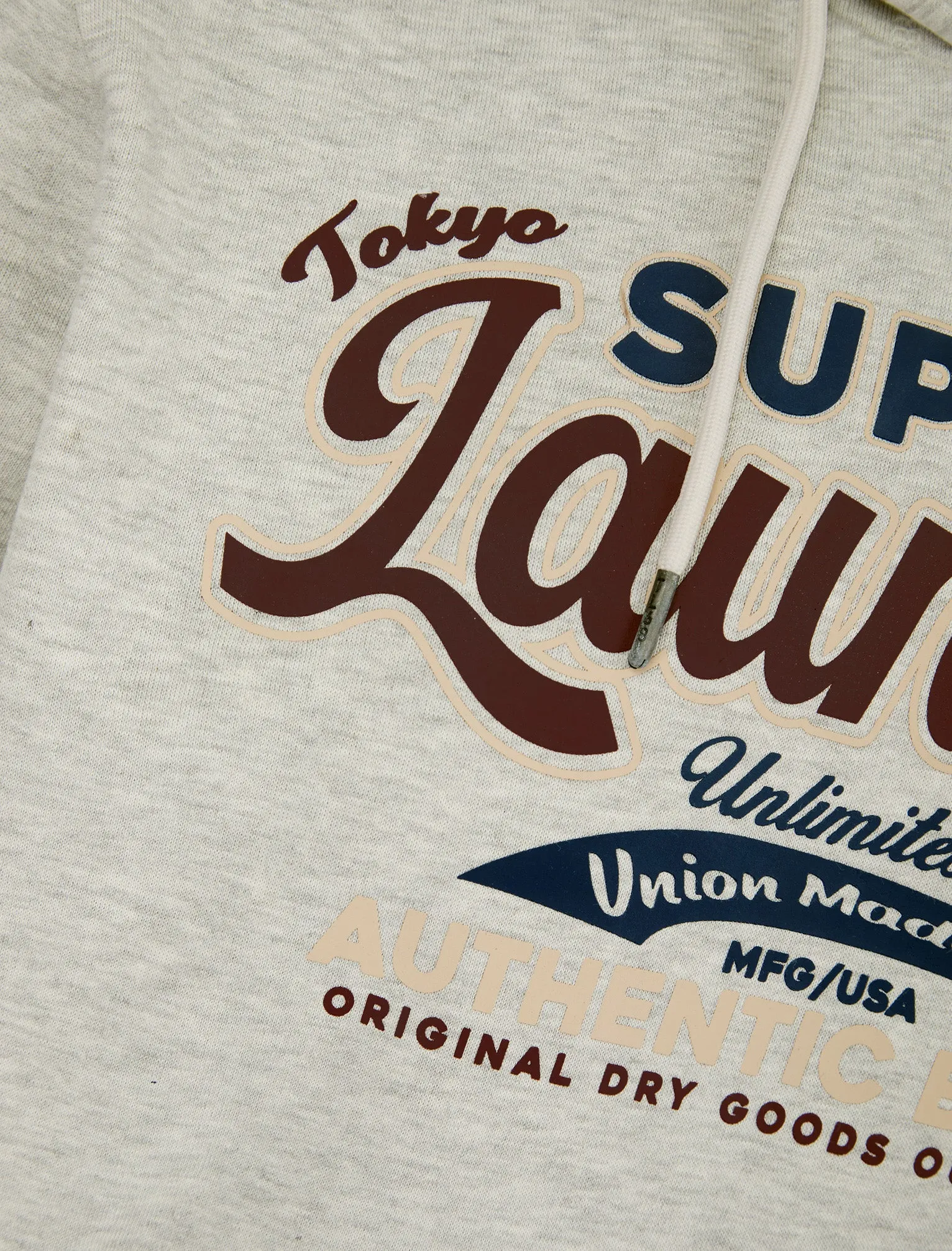 Clarence Graphic Motif Brushback Fleece Pullover Hoodie in Oatmeal Marl - Tokyo Laundry sold by Tokyo Laundry product image thumbnail 3