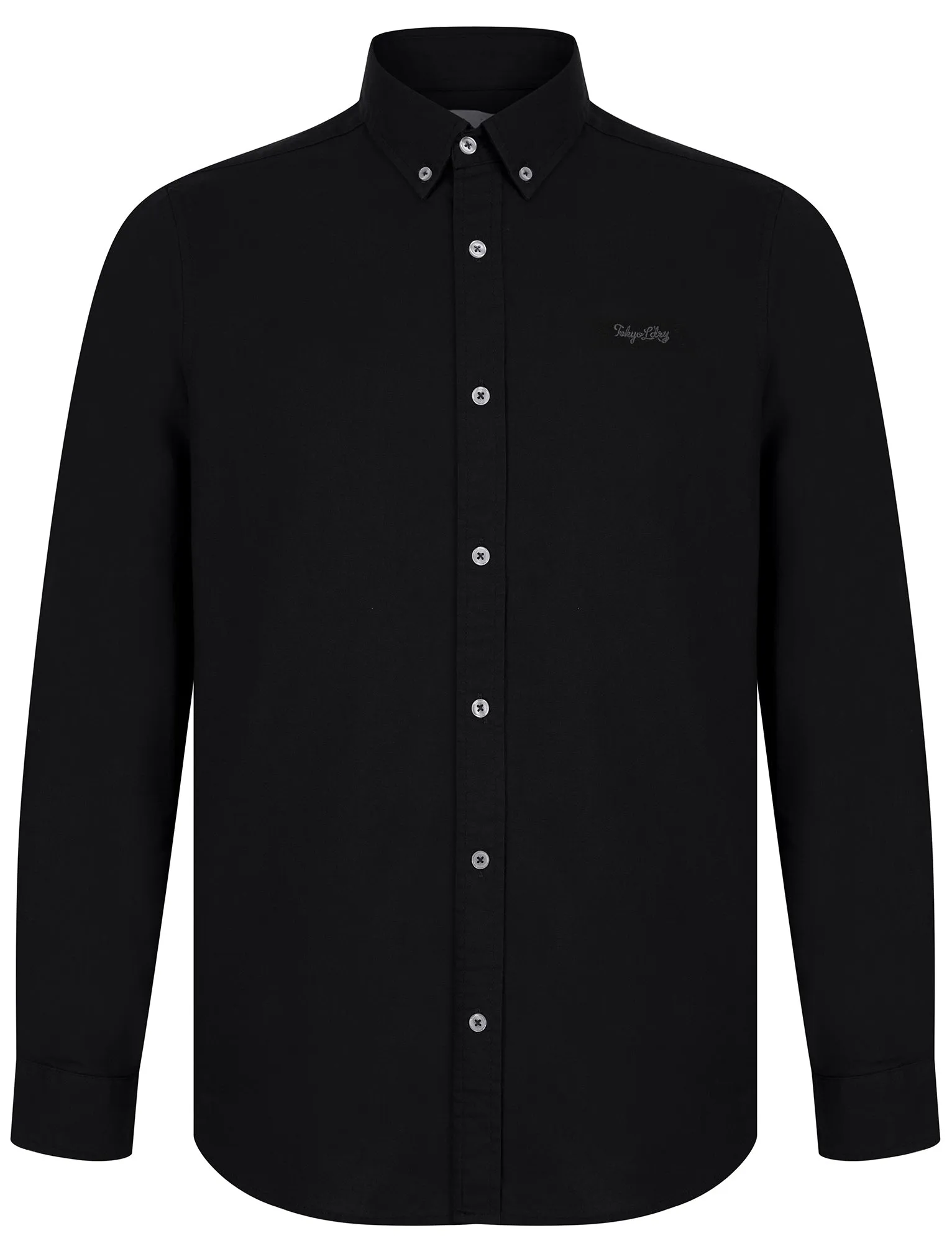 Holkham Cotton Twill Long Sleeve Shirt in Jet Black - Tokyo Laundry sold by Tokyo Laundry