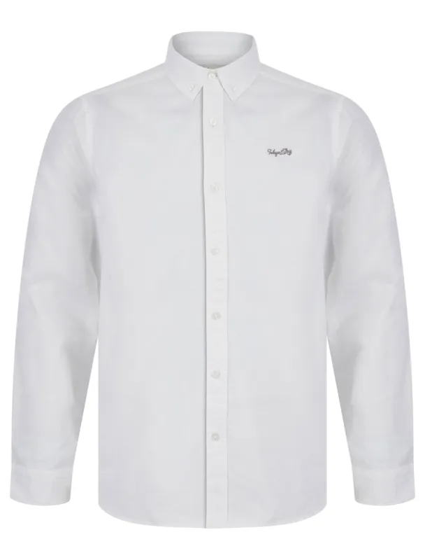 Holkham Cotton Twill Long Sleeve Shirt in White - Tokyo Laundry sold by Tokyo Laundry