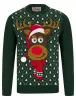 Men's Santa Hat Motif Novelty Christmas Jumper in Holly Green - Merry Christmas sold by Tokyo Laundry