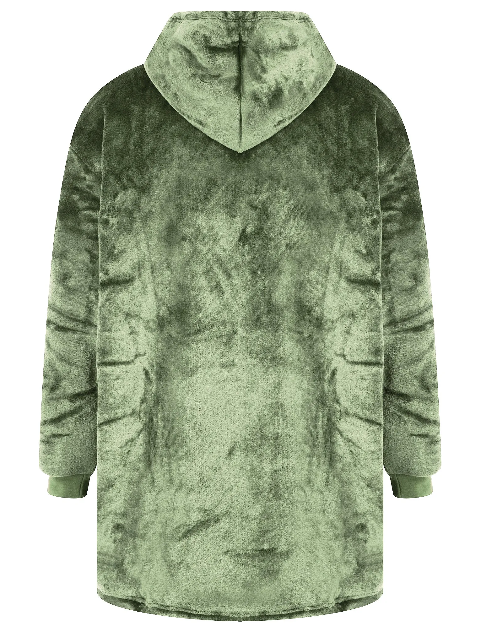 Adult Grizzly Soft Fleece Borg Lined Oversized Hooded Blanket with Pocket in Deep Lichen Green - Tokyo Laundry sold by Tokyo Laundry product image thumbnail 2