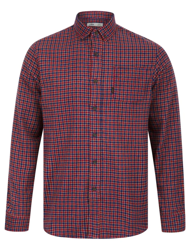 Anaik Checked Cotton Flannel Shirt in Raspberry Radiance - Tokyo Laundry made by Tokyo Laundry