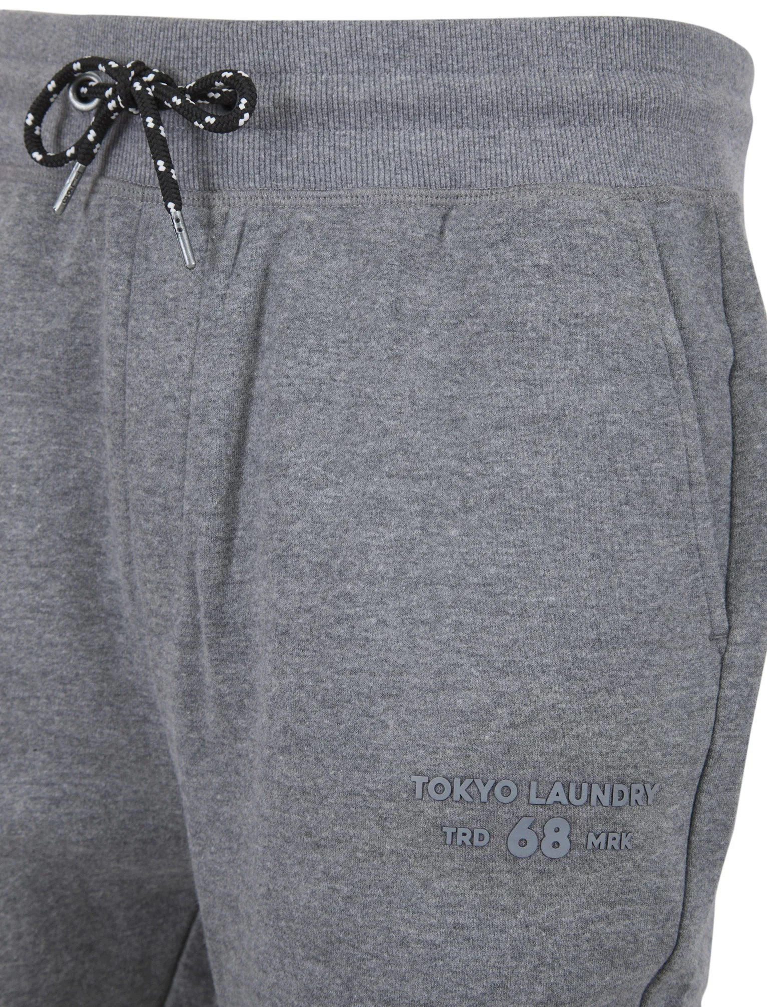 Mirrors Brushback Fleece Cuffed Joggers in Mid Grey Marl - Tokyo Laundry sold by Tokyo Laundry product image thumbnail 3