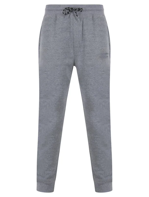 Mirrors Brushback Fleece Cuffed Joggers in Mid Grey Marl - Tokyo Laundry sold by Tokyo Laundry