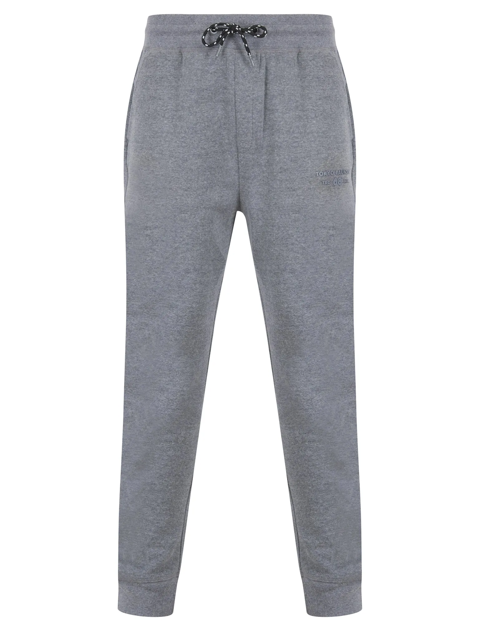 Mirrors Brushback Fleece Cuffed Joggers in Mid Grey Marl - Tokyo Laundry sold by Tokyo Laundry