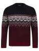 Howe Nordic Fair Isle Design Knitted Crew Neck Jumper in Ink - Kensington Eastside sold by Tokyo Laundry