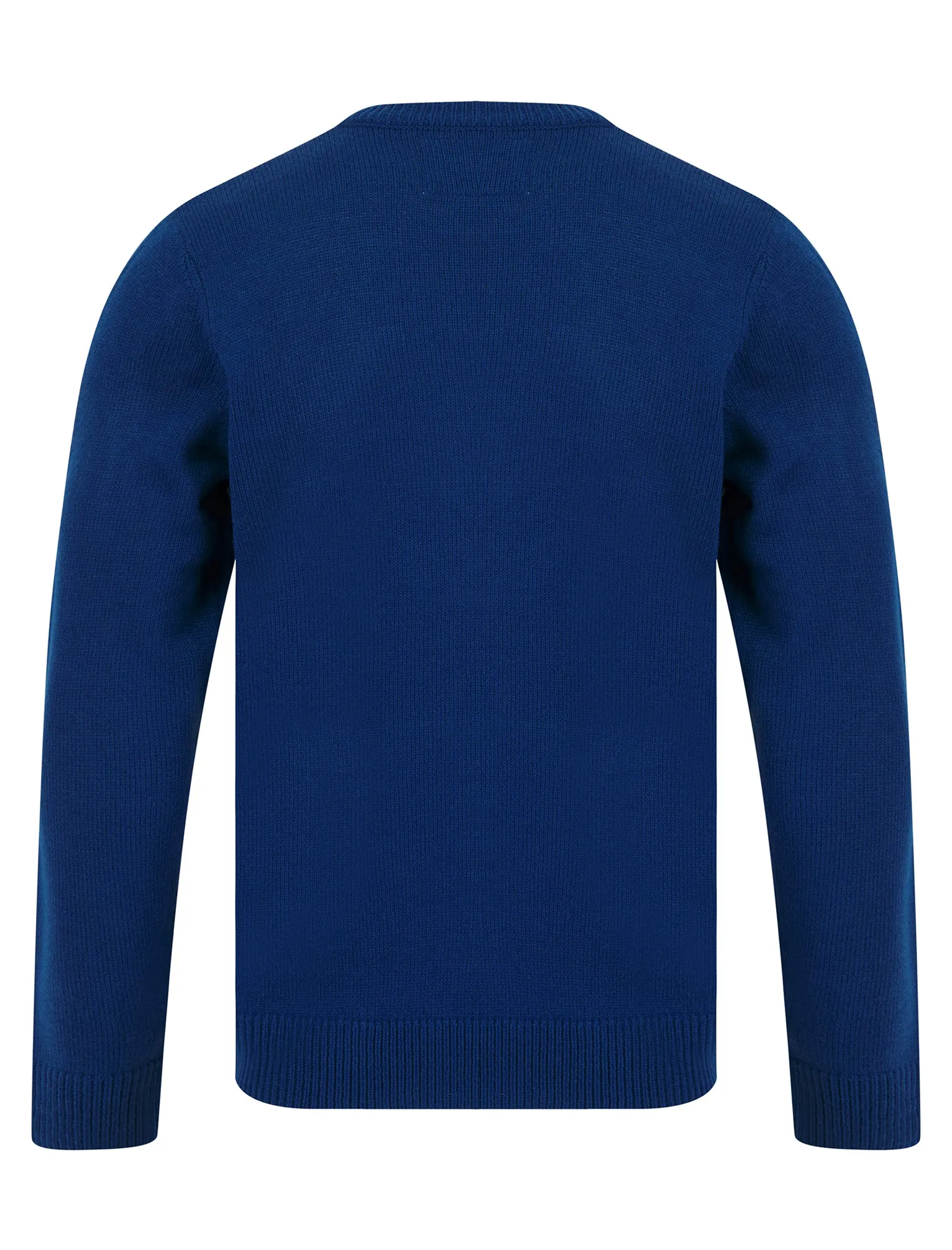 Men's Ho Ho Ho It Motif Novelty Knitted Christmas Jumper in Sapphire Blue - Merry Christmas sold by Tokyo Laundry product image thumbnail 2