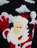 Men's Christmas Santa Motif Novelty Knitted Christmas Jumper in Ink - Merry Christmas sold by Tokyo Laundry
