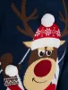 Men's Christmas Mountain Motif Novelty Christmas Jumper in Ink / Sapphire Twist - Merry Christmas sold by Tokyo Laundry